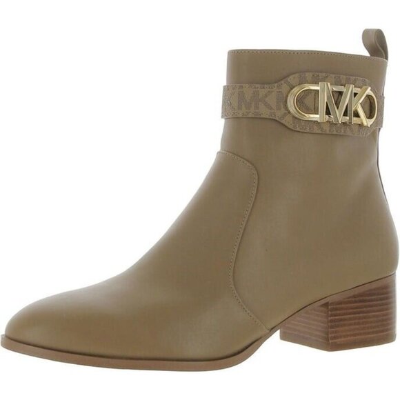 Michael Michael Kors Parker Leather Women's Size 10 Husk Ankle Booties - Picture 1 of 6